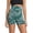 Green, variant on PEIBang Women's Stretchy Seamless Camo Print Bike Shorts,Wide Compression Waistband Ribbed Texture Sport Short Pants Purple L