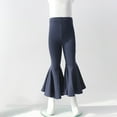 thumbnail image 5 of Chenyin Newborn Baby Girl's Flare Leggings Solid Color Flare Pants Stretch Cotton Casual Trousers Kids Girls Bell Bottoms for 3 Months-6 Years, 5 of 9