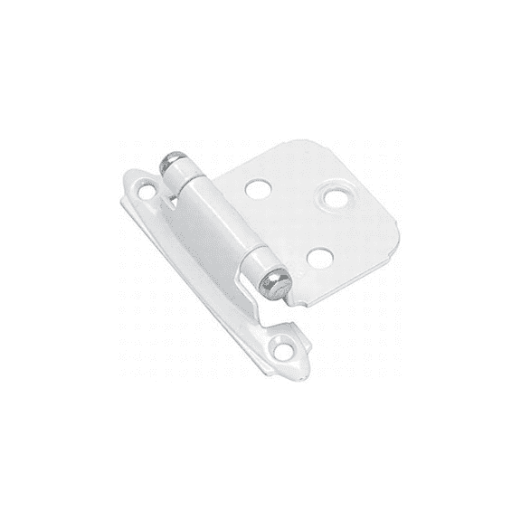 Amerock BP7139W-XCP10 Face Frame Mount Self-Closing Cabinet Hinge for Variable Overlay Kitchen Door Retail Pack White - Pack of 10