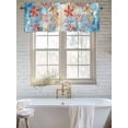thumbnail image 6 of Curtain Valance for Windows, Ocean Theme Starfish Conch Coral Kitchen Valances Rod Pocket Short Curtains, Summer Time Beach Shell Window Valance for Bedroom Bathroom Living room 54x18in, 6 of 9