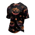 thumbnail image 2 of Mens Halloween Shirts Casual Halloween Tees Short Sleeve Tops for Men Crewneck Pumpkin Print Halloween Mens Shirt Casual, 2 of 5
