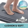 thumbnail image 3 of Smiry Memory Foam Bathroom Mat Rug 47" x 24", Ultra Soft Absorbent Bath Rug, Non-Slip Machine Washable Bath Carpet, Dark Grey, 3 of 8
