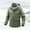 Army Green, variant on Men's Winter Ski Jacket With Fleece Liner Tops,Detachable Coat 2-Piece Suits, Warm Fleece Waterproof Outdoor Mountain Hiking Windbreaker Hooded Snow Rain Coat Up to 65% off Clear!Clearance!!!