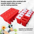 thumbnail image 2 of Homemade Popsicle Molds Shapes, 10PCS Silicone Ice Pop Maker Non-BPA, with 50 Sticks, 50 Bags, 10 Reusable Sticks, Funnel, Brush and Ice Pop Recipes, 2 of 8