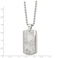 thumbnail image 3 of Chisel Stainless Steel Polished and Textured Dog Tag 24in Necklace, 3 of 3