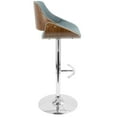 thumbnail image 5 of Fabrizzi Adjustable Bar Stools Set of 3, Chrome Bar Stools, Bar Chairs, Swivel Bar Stools Set of 3, Bar Stools Set of 3, Bar Height Stools, Bar Stools for Kitchen Counter (Blue), 5 of 6