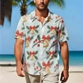 thumbnail image 6 of Unisex Christmas Printed Festive Patterns Short Sleeve Collared Button-Down Shirt for Holiday Gatherings and Daily Wear, 6 of 9