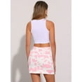 thumbnail image 3 of DARING DIVA Women's Casual High Waist Mini Cow Print Skirt M Pink, 3 of 6