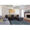 thumbnail image 2 of Feizy Saphir Callo Modern Damask, Tan/Taupe/Blue, 2'2" x 4' Accent Rug Sheen Fade Resistant Bohemian & Eclectic Ikat Design Carpet for Living Dining Bed Room, 2 of 5