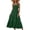 Dark Green, variant on Women's 2026 Boho Maxi Dresses Smocked Waist Spaghetti Strap Tiered Ruffle Long Flowy Sundress for Beach Vacation