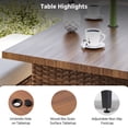 thumbnail image 5 of LAUSAINT HOME 5-Piece Patio Furniture Set, Outdoor Wicker Conversation Set with 1 Storage Ottoman, 3-Seater Sofa, 2 Single Chairs, 1 Table with Umbrella Hole, Beige Cushions, 5 of 10
