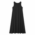 thumbnail image 4 of Karymi Summer Dresses for Women 2026 Plus Size Solid Maxi Dress, Casual Round Neck Sleeveless Tank Dress with Side Pockets, Loose Fit Flowy Long Dress Summer Dress, 4 of 6