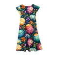 thumbnail image 3 of LJEFF Girls Dress with Pocket, Easter Print Short Sleeves Flowy Tiered Skirt Crew Neck Casual Dresses for Kids Multicolor Size 12-13 T, 3 of 5