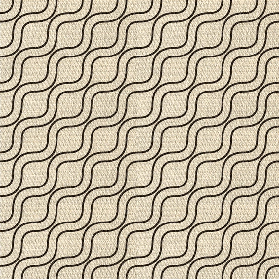 Ahgly Company Indoor Square Patterned Moccasin Beige Area Rugs, 7' Square