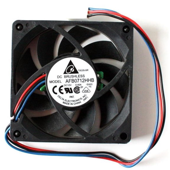 Delta dc brushless fan afb0712hhb dc12v 0.45a, 381866-001, 3-wire, 70mm x15mm