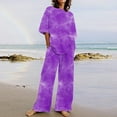 thumbnail image 5 of Hauts à Manches Courtes pour Femmes Costume d'Été Mode Short Imprimé Pantalons Colorés Costume Décontracté Deux Pièces Hauts à Manches Courtes pour Femmes Hauts d'Été pour Femmes avec Manches, 5 of 5