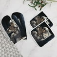 thumbnail image 5 of Funny Astronaut Oven Mitt And Pot Holder Set Oven Glove for Kitchen Baking Cooking Grilling, 5 of 6