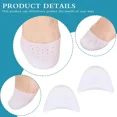 thumbnail image 3 of 2PCS Silicone Toe Protector Shoes Soft Forefoot Breathable Toe Pads Ballet Toe Caps Cushions Metatarsal Covers High Heel Shoes (Skin,Custom size), 3 of 7