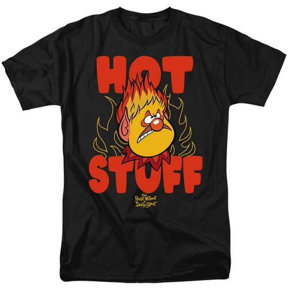 The Year Without Santa Claus Hot Stuff Unisex Adult T Shirt, Black, Large