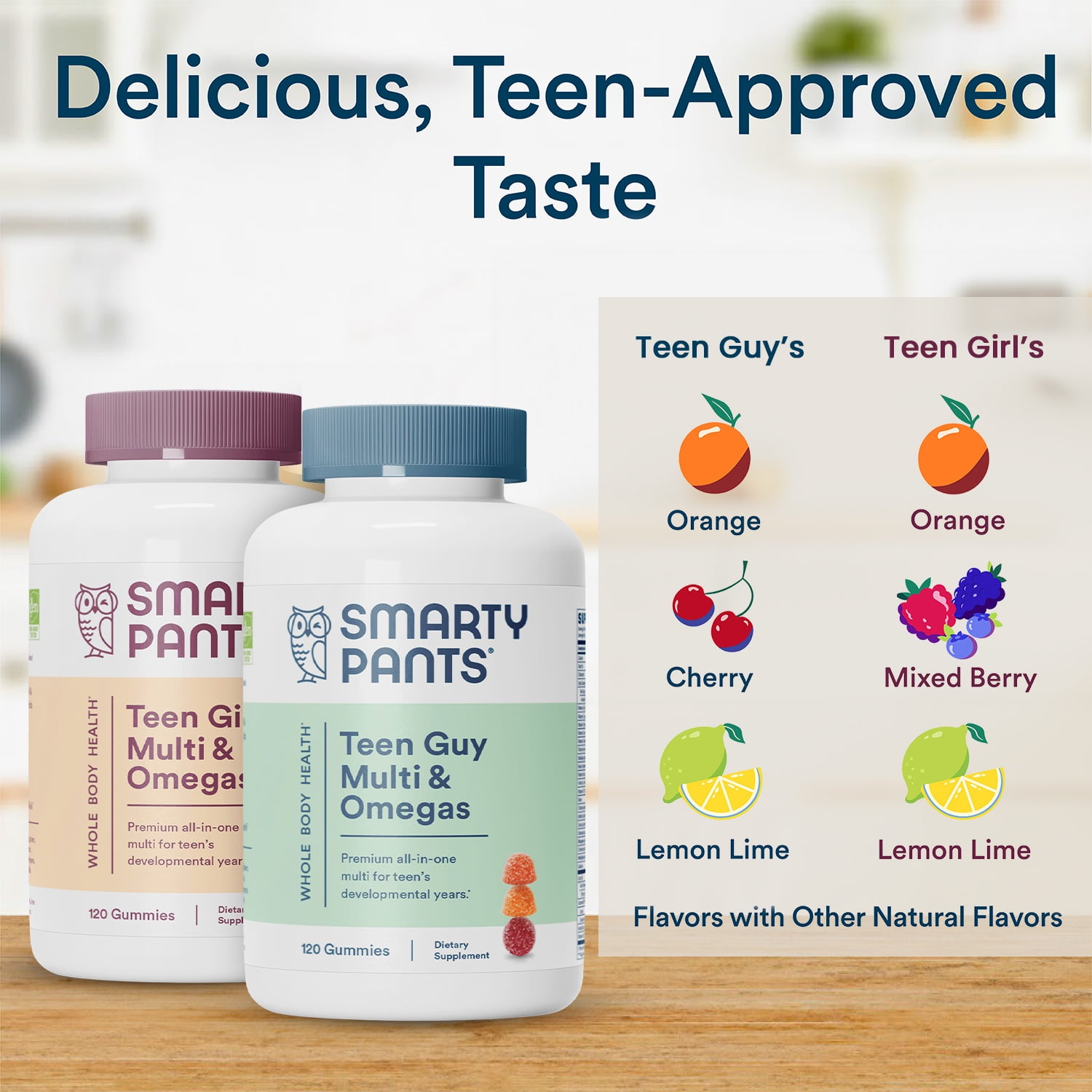 SmartyPants Teen Guy & Teen Girl Multivitamin Gummies Bundle, 30 Day Supply