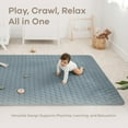 thumbnail image 4 of Comfy Cubs Play Mat, Rectangle (Large) 60” x 96” for Kids & Toddler, Non-Slip Bottom - Pacific Blue, 4 of 7