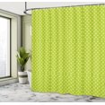 thumbnail image 5 of Ambesonne Floral Shower Curtain, Symmetrical Little Petals, 69"Wx84"L, Apple Green Pale Green, 5 of 5