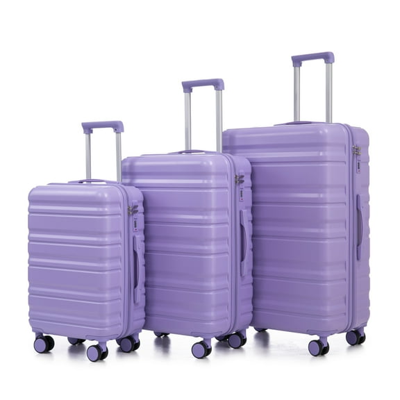 DECMAY 20"/24"/28" 3-Piece ABS Spinner Wheel Luggage Set with TSA Lock, Waterproof Hard Shell Suitcase with 360° Wheels