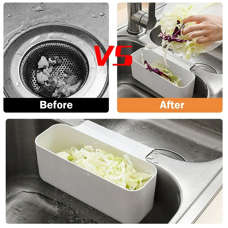 Stainless Steel Sink Strainer Fruit Vegetable Drainer Sponge Towel Holder  Filter for Leftovers Kitchen Hanging Shelf Dish Rack