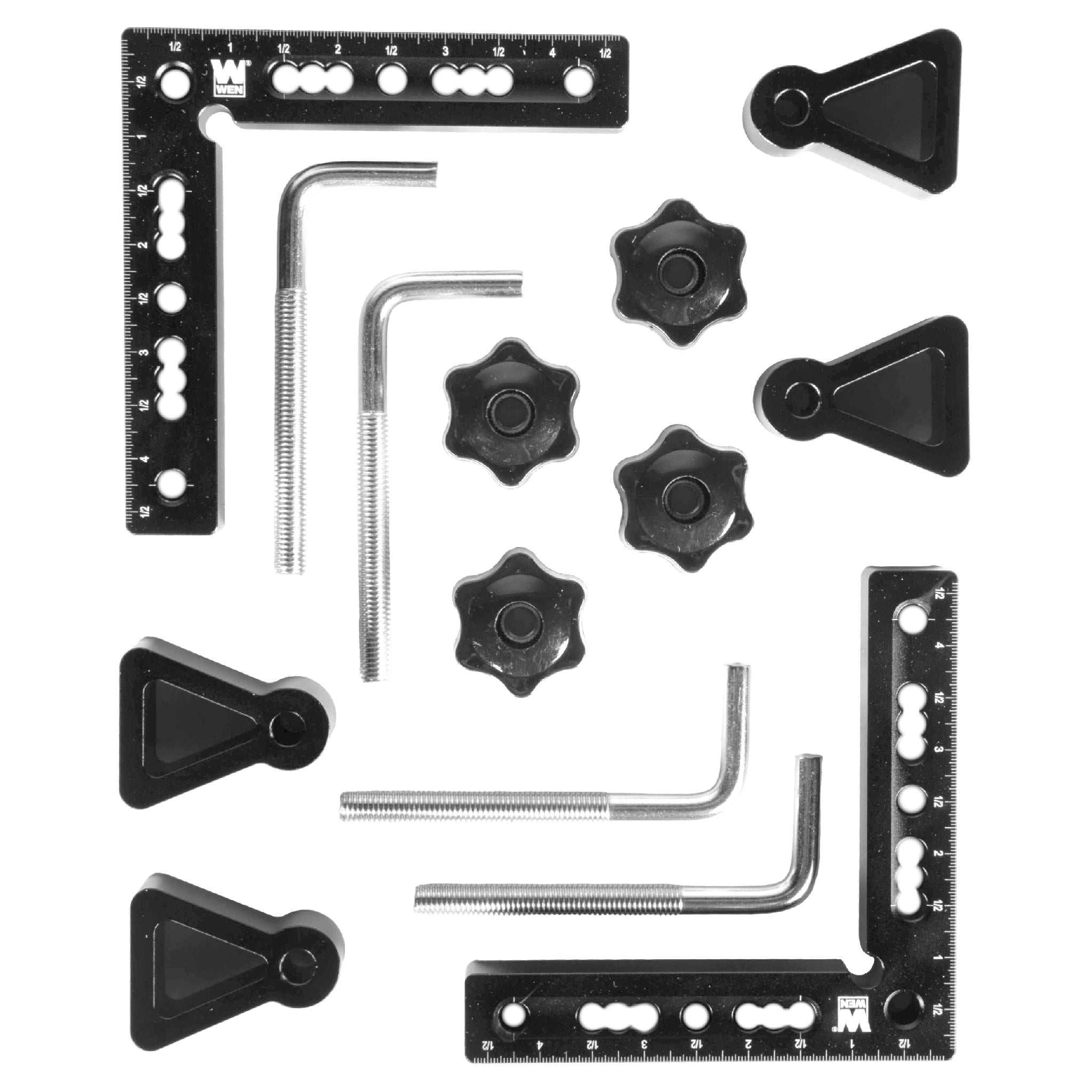 WEN 4.5-Inch 90-Degree Precision Positioning Squares and Setup Blocks with Laser-Etched Scales