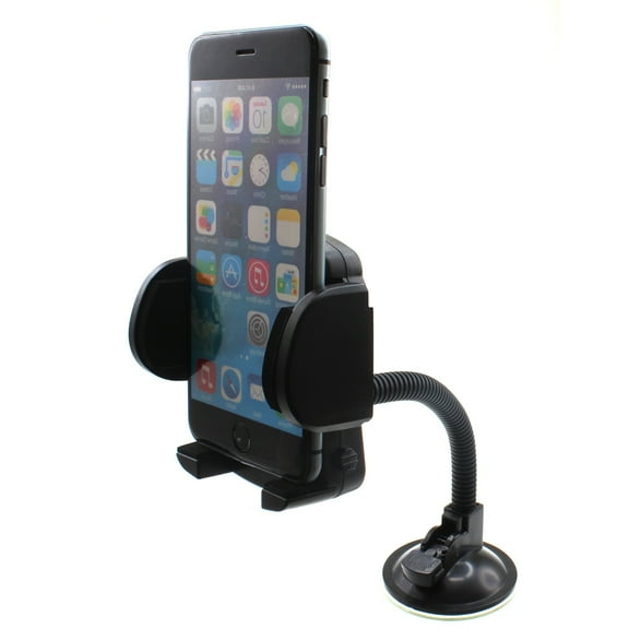Windshield Car Mount for LG K8X, Tribute Monarch, Phoenix 5, Fortune 3, Aristo 5 - Holder Glass Cradle Rotating Dock Suction Stand V7K