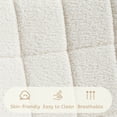 thumbnail image 3 of Furniliving Rocking Chair, Upholstered Nursery Rocking Chair with Footrest, High Backrest, Thick Cushion Glider Rocker Accent Chair, Comfy Armchair for Living Room, Bedroom, Nursery, White, 3 of 11