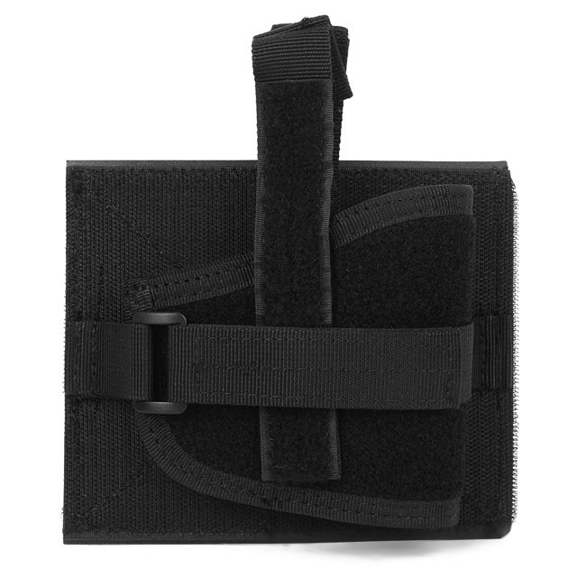 Funda táctica oculta para exteriores, cubierta de cintura de tiro rápido, equipo, chaleco, pasta de gancho y bucle (negro)
