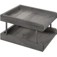 thumbnail image 5 of MyGift 2-Tier Rustic Gray Wood Office Desktop Document Organizer, 5 of 6
