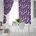 thumbnail image 5 of Fsddascl Halloween Horror Skull Blackout Curtains for Bedroom/Living Room, Thermal Insulated Kitchen Curtains, Pumpkins Bats Purple Grommet Darkening Window Treatment Drapes 42"x84"x2, 5 of 6