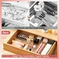 thumbnail image 5 of Kisportee 14 Pack Adjustable Makeup Drawer Organizer Set, Clear Plastic Stackable Desk Drawer Organizer Bins, Makeup Organizer for Vanity, Kitchen Utensils Storage, 5 of 10