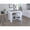 White & Marble, variant on HomeStock Nordic Haven Kitchen Island - Stylish Kitchen Island with Spacious Top, Three Storage Shelves, and Comfortable Prep Area, Two-Tone Finish, 35.4" H x 40.5" W x 27.5" D-Color:White & Marble