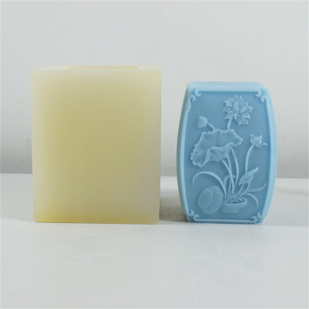 Quality Square Flower Candle Making Mould Silicone Mold for Candle, Plasters, and Soaps Silicone Casting Mold Ornament