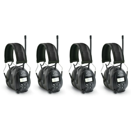 Walkers Hearing Protection Over Ear AM/FM Radio Earmuffs, 4 Pack |