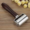 thumbnail image 4 of 60mm Leather Press Roller High Carbon Steel Solid Leather Edge Roller With Wooden Handle, Glue Laminate Rolling Tool, 4 of 5