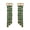 Green, variant on Red Glass and Cubic Zirconia Earrings in Rosetone