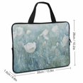 thumbnail image 2 of Werpe White Flowers Grass Sky White Bird Diving Fabric Laptop Carrying Bag 13inch, 2 of 5