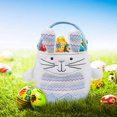 thumbnail image 5 of Easter Basket Stuffers Gift for Toddler Girl Boy,Easter Bunny Basket - Blue Tote Bag for Easter Egg Hunts, Candy Storage, and Party Decor, 5 of 7