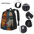 thumbnail image 3 of Disketp Abstract Colorful Duality Mochila Estampada de Gran Capacidad con Lonchera y Estuche, Set de 3 Piezas para Estudiantes, 3 of 7