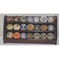 thumbnail image 4 of 3 Rows Military Challenge Coin Holder Display Stand, Solid Rack Shelves, Mahogany Finish, 4 of 4