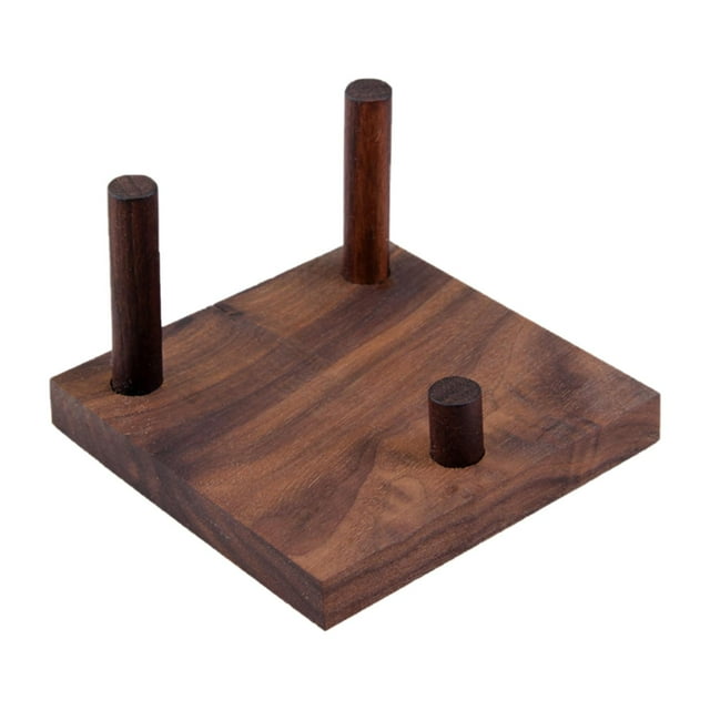 Base de madera para rocas, soporte de exhibición para obras de arte, madera, pequeño caballete de exhibición, soporte para minerales medio
