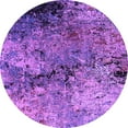 thumbnail image 1 of Ahgly Company Indoor Round Oriental Purple Industrial Area Rugs, 4' Round, 1 of 4