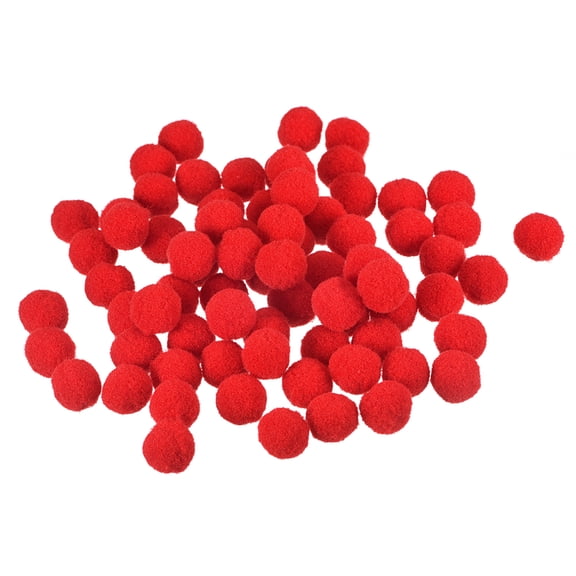 Uxcell Pom Felt Balls Fabric 0.59" Red for Craft Project DIY 100 Pcs