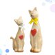 thumbnail image 2 of 2 Pcs Modern Style Ceramic Couple Cat Model Creative Ceramic Animal Sculpture Desktop Statue Valentines Day Gifts for Wedding Anniversary, 2 of 3