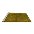 thumbnail image 2 of Ahgly Company Machine Washable Indoor Round Oriental Yellow Industrial Area Rugs, 4' Round, 2 of 4