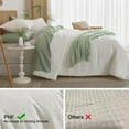 thumbnail image 2 of Soft Waffle Comforter Set Queen Size- Comfy Breathable Waffle Weave Comforter with 2 Pillow Shams, 3 Pieces No Snagging Lightweight Bedding Set for All Season, Cream, 2 of 6